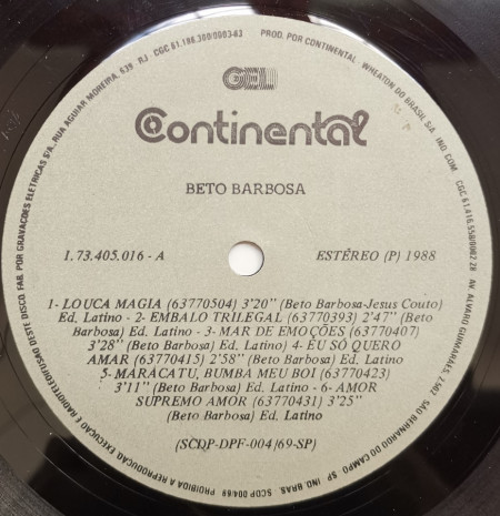 Beto Barbosa – албум Beto Barbosa - Img 2