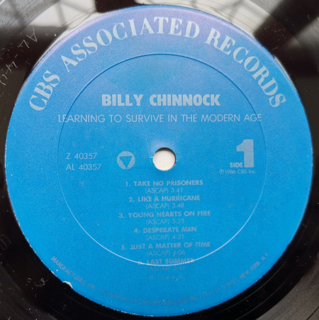 Billy Chinnock – албум Learning To Survive In The Modern Age - Img 3