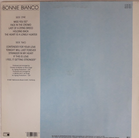 Bonnie Bianco – албум Just Me - Img 2