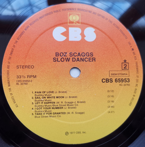 Boz Scaggs – албум Slow Dancer - Img 3