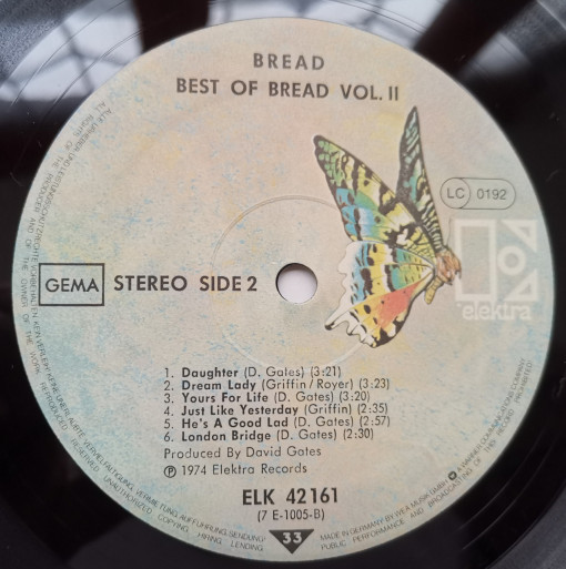 Bread – албум The Best Of Bread Volume Two - Img 3