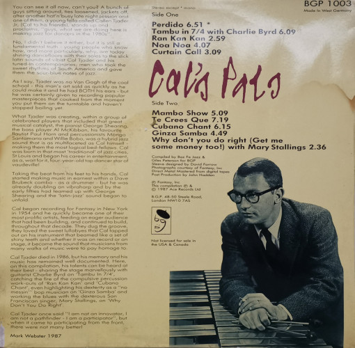 Cal Tjader – албум Cal's Pals - Img 2
