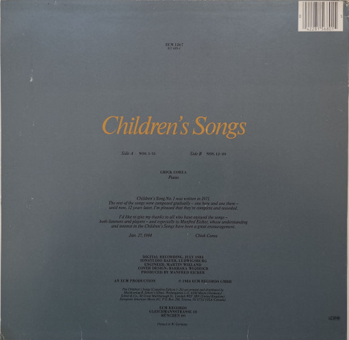 Chick Corea – албум Children's Songs - Img 2