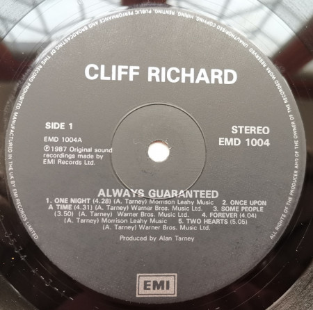 Cliff Richard – албум Always Guaranteed - Img 3