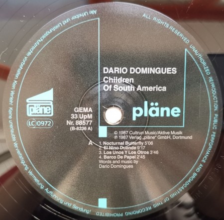Dario Domingues ‎– албум Children Of South America - Img 3