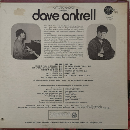 Dave Antrell – албум Dave Antrell - Img 2