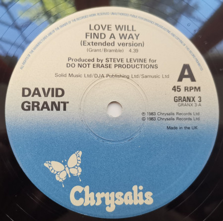 David Grant – сингъл Love Will Find A Way - Img 3