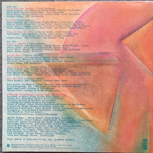 David Sanborn – албум Voyeur - Img 2