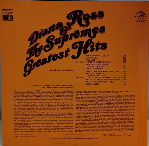 Diana Ross And The Supremes – албум Greatest Hits - Img 2