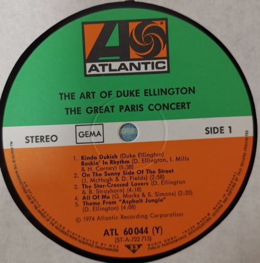 Duke Ellington – албум The Art Of Duke Ellington / The Great Paris Concert - Img 3