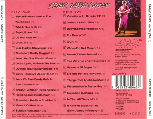Frank Zappa – албум Guitar (CD) - Img 2