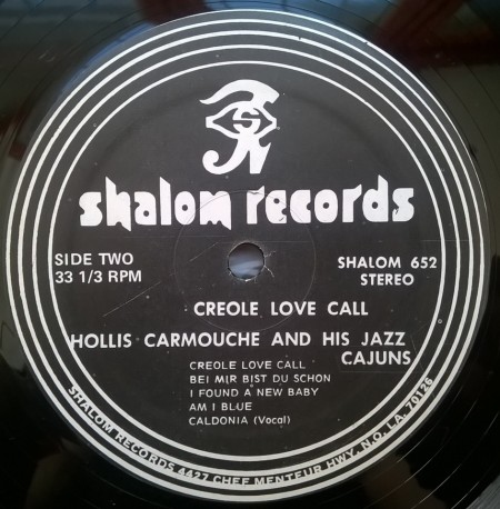 Hollis Carmouche And His Jazz Cajuns – албум Creole Love Call - Img 3