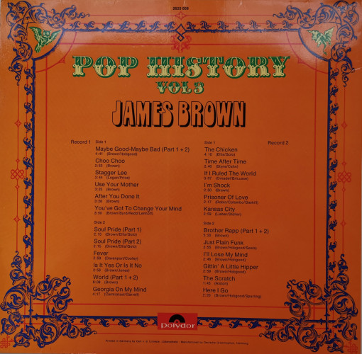 James Brown – албум Pop History Vol 3 - Img 2