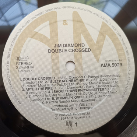 Jim Diamond ‎– албум Double Crossed - Img 3