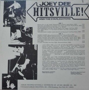Joey Dee And The Starlighters – албум Hitsville! - Img 2