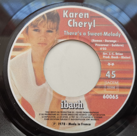 Karen Cheryl – сингъл Sing To Me Mama / Sweet Melody - Img 3