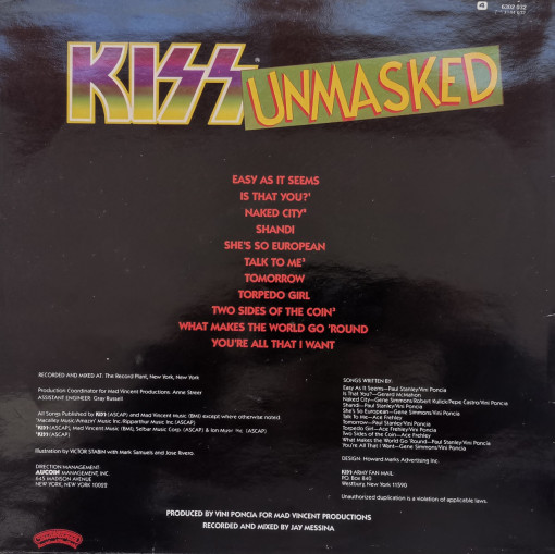 Kiss – албум Unmasked - Img 2
