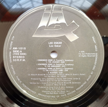Lee Oskar ‎– албум Lee Oskar - Img 3