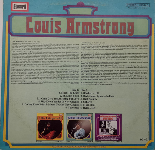 Louis Armstrong – албум Louis Armstrong - Img 2
