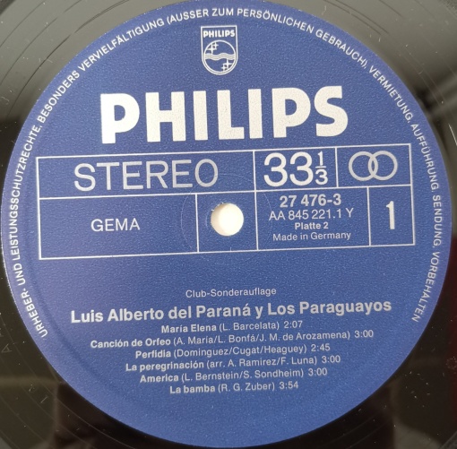 Luis Alberto Del Paraná Y Los Paraguayos – албум Luis Alberto Del Paraná Y Los Paraguayos - Img 3