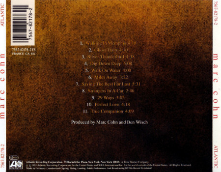 Marc Cohn – албум Marc Cohn (CD) - Img 2