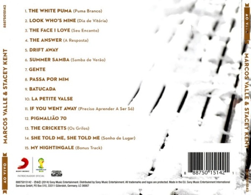 Marcos Valle &amp; Stacey Kent – албум Ao Vivo (CD) - Img 2