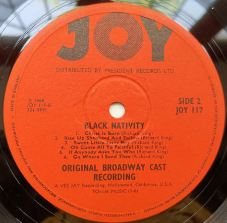 Marion Williams &amp; The Stars Of Faith, Princess Stewart, Prof. Alex Bradford &amp; The Bradford Singers – албум Black Nativity, Gospel On Broadway! - Img 3