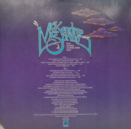 McKendree Spring – албум Too Young To Feel This Old - Img 2
