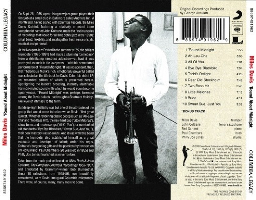 Miles Davis – албум &#039;Round About Midnight (CD) - Img 2