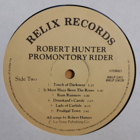 Robert Hunter – албум Promontory Rider - Img 3