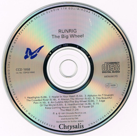 Runrig ‎– албум The Big Wheel (CD) - Img 3