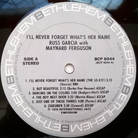 Russ Garcia – албум I'll Never Forget What's Her Name - Img 3