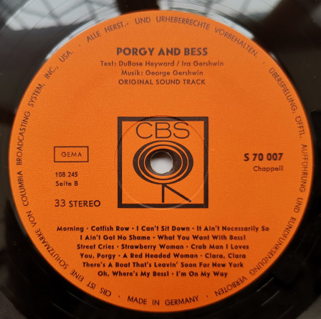 Samuel Goldwyn – албум Porgy And Bess (Aufnahmen Aus Dem Original Sound Track Des Samuel Goldwyn) - Img 3