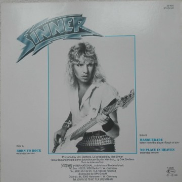 Sinner ‎– сингъл Born To Rock - Img 2