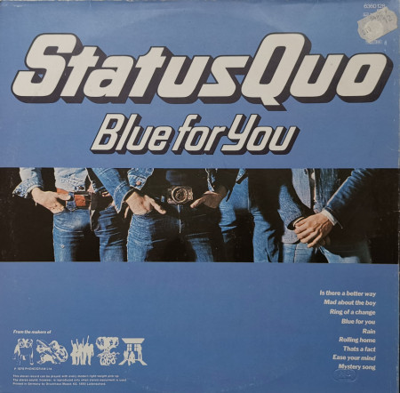 Status Quo ‎– албум Blue For You - Img 2