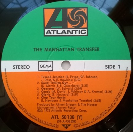 The Manhattan Transfer ‎– албум The Manhattan Transfer - Img 2