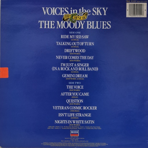 The Moody Blues – албум Voices In The Sky: The Best Of The Moody Blues - Img 2