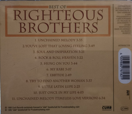 The Righteous Brothers ‎– албум Best Of Righteous Brothers (CD) - Img 2