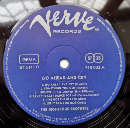 The Righteous Brothers – албум Go Ahead And Cry - Img 3