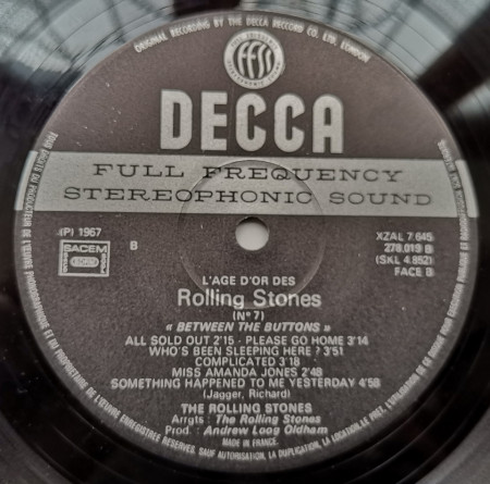 The Rolling Stones ‎– албум «L'âge D'or» Des Rolling Stones - Vol 7 - Between The Buttons - Img 3