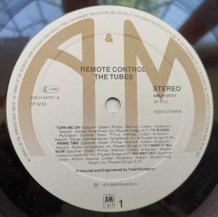 The Tubes ‎– албум Remote Control - Img 3