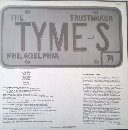 The Tymes ‎– албум Trustmaker - Img 3