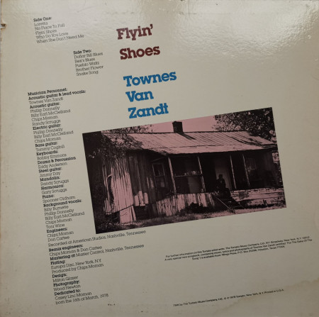 Townes Van Zandt – албум Flyin' Shoes - Img 2