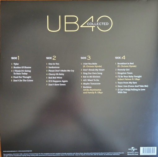 UB40 - албум COLLECTED (2 LP) - Img 2
