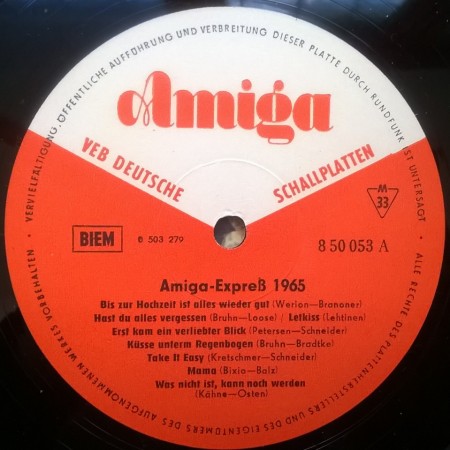 Various ‎– албум AMIGA-Express 1965 - Img 2