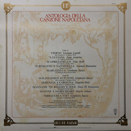 Various – албум Antologia Della Canzone Napoletana Attraverso Gli Anni - Vol. 12 - Img 2