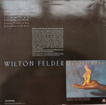 Wilton Felder ‎– албум Gentle Fire - Img 2