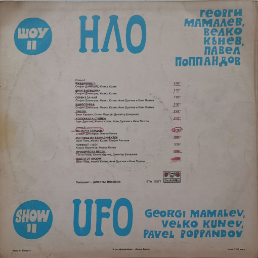 НЛО (UFO) – албум Шоу II (Show II) - Img 2