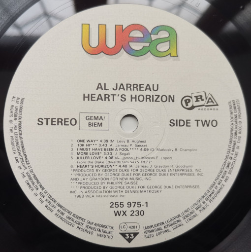Al Jarreau – албум Heart's Horizon - Img 3