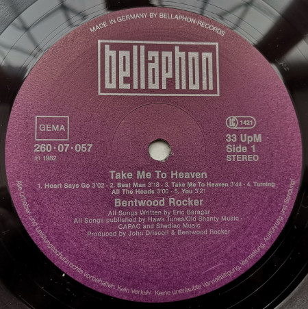 Bentwood Rocker – албум Take Me To Heaven - Img 3
